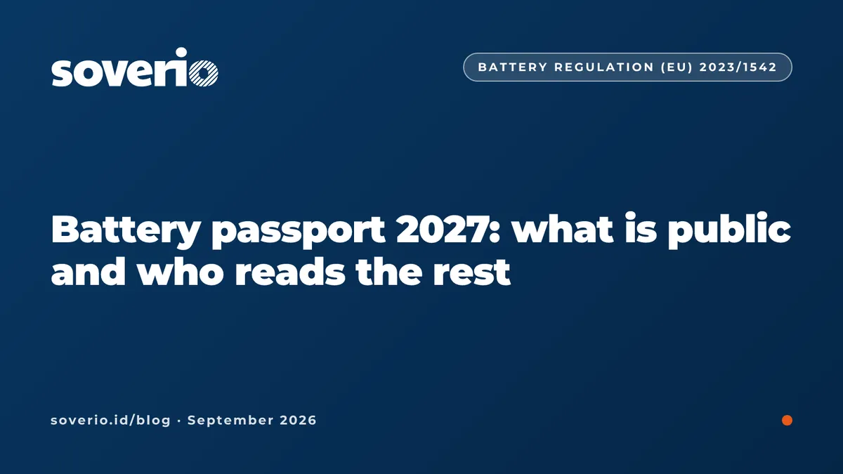 Battery passport 2027: what is public and who reads the rest